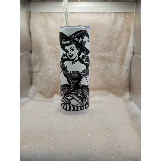 On My Way to Stir the Pot Witch Tumbler - Beautiful and Funny - Bottle Drinkware - Tumbler