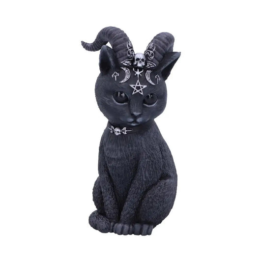 Pawzuph 26.5cm (Large) Large Pawzuph Horned Occult Cat Figurine - figurine