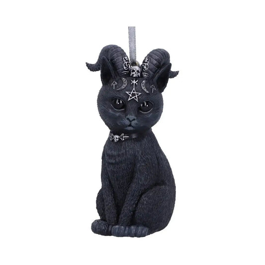 Pawzuph Hanging Ornament 10cm Pawzuph Black Horned Cat Hanging Decorative Ornament 10cm by Nemesis Now - cult cutie