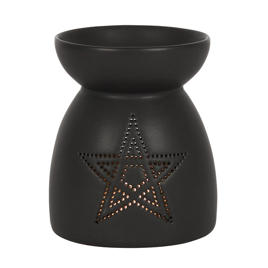 BLACK PENTAGRAM CUT OUT OIL BURNER