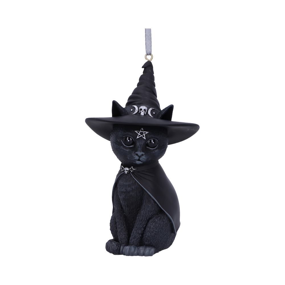 Purrah Hanging Ornament 11.5cm Purrah Black Witch Cat Hanging Decorative Ornament 11.5cm by Nemesis Now