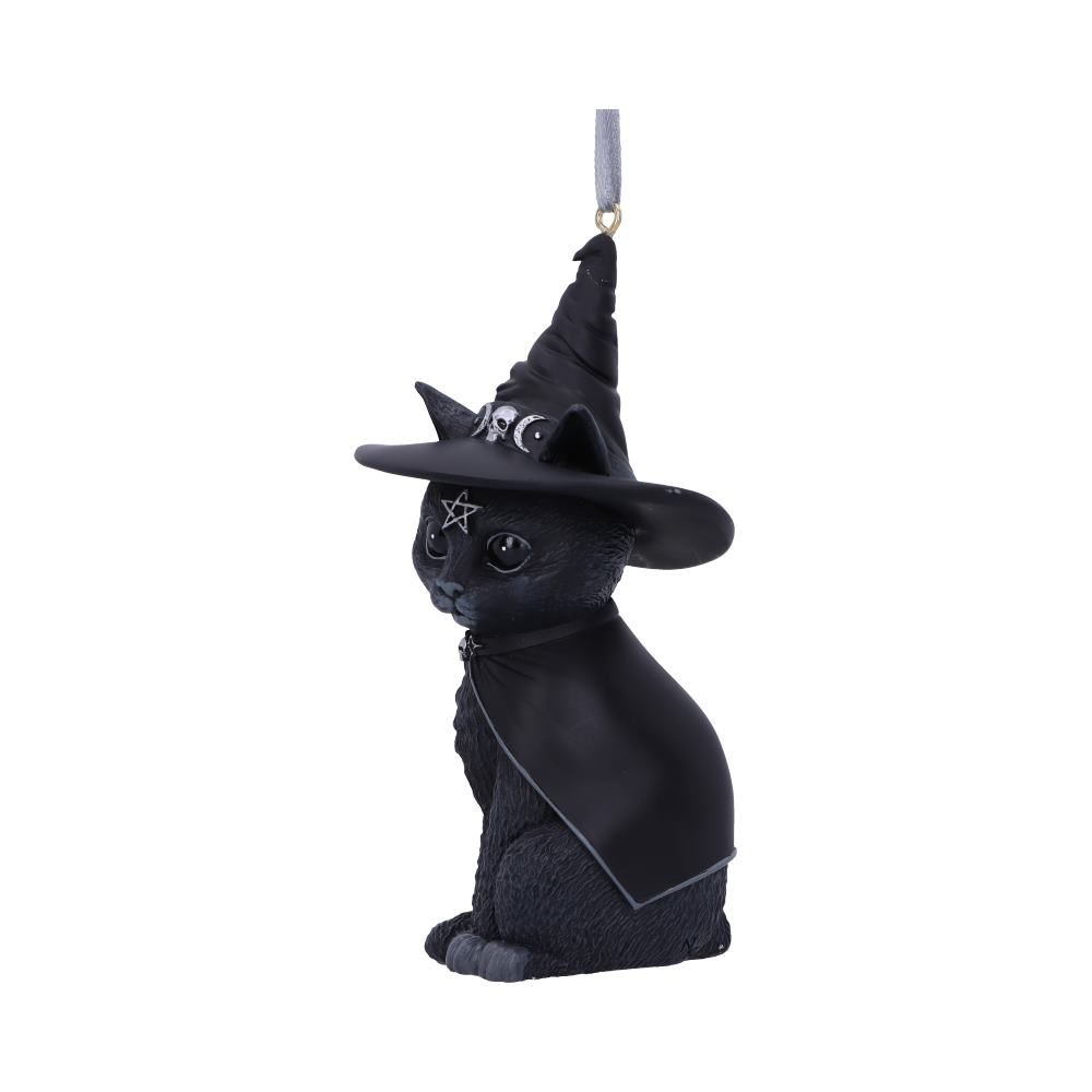 Purrah Hanging Ornament 11.5cm Purrah Black Witch Cat Hanging Decorative Ornament 11.5cm by Nemesis Now