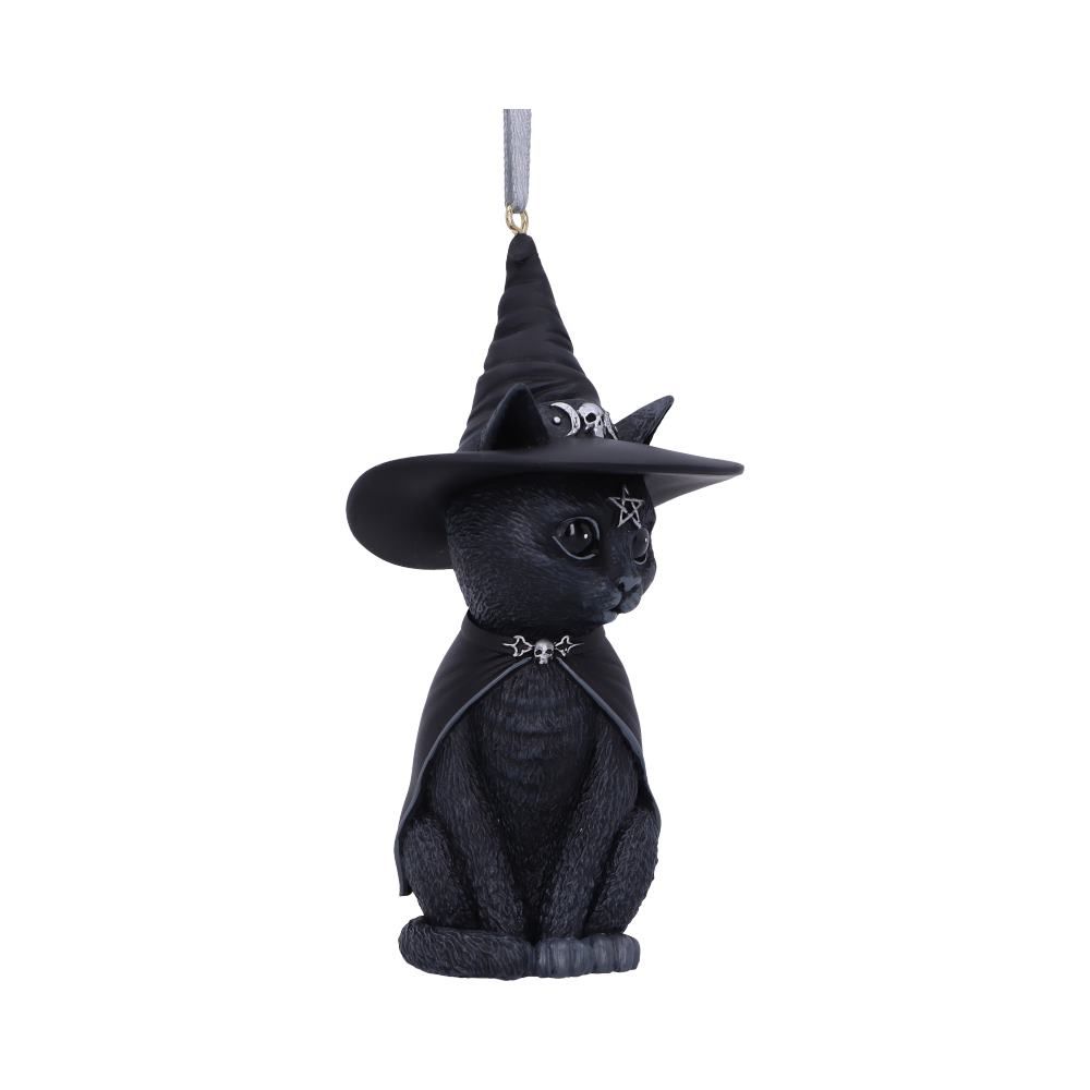 Purrah Hanging Ornament 11.5cm Purrah Black Witch Cat Hanging Decorative Ornament 11.5cm by Nemesis Now