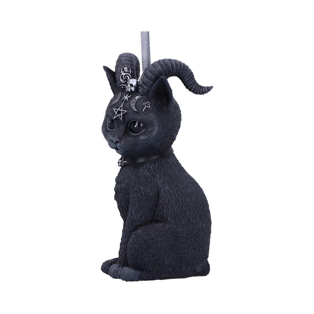 Pawzuph Hanging Ornament 10cm Pawzuph Black Horned Cat Hanging Decorative Ornament 10cm by Nemesis Now