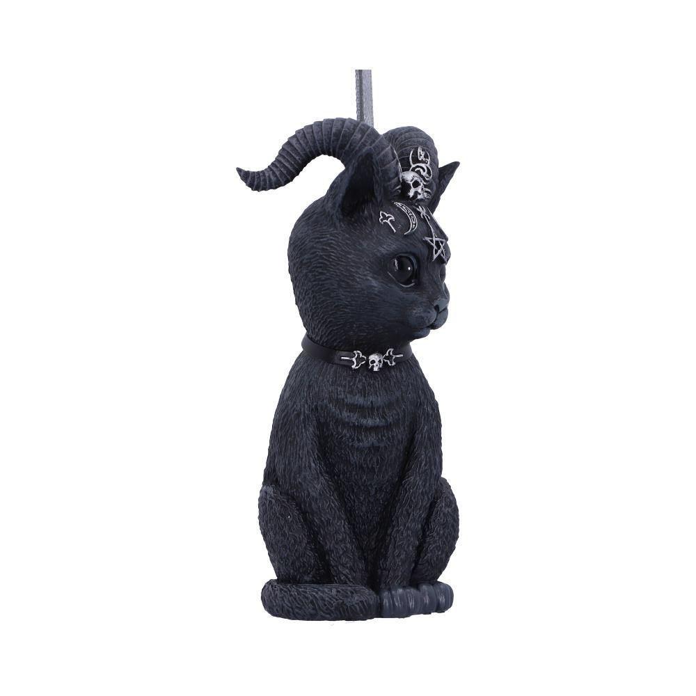 Pawzuph Hanging Ornament 10cm Pawzuph Black Horned Cat Hanging Decorative Ornament 10cm by Nemesis Now