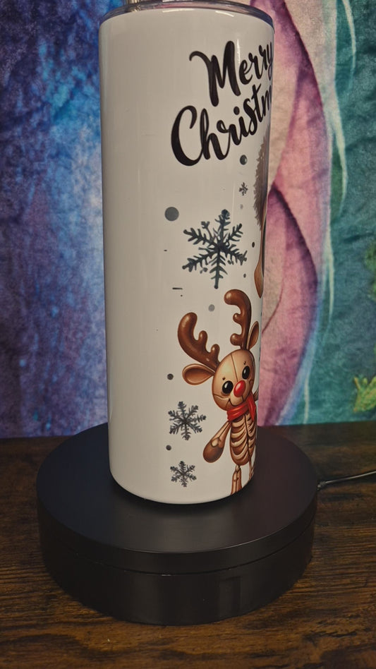 Merry Christmas Skeleton festive 20oz tumbler - perfect gift to yourself or someone else