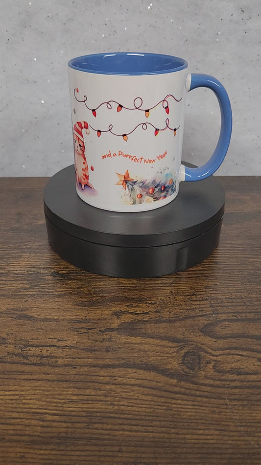 Meowy Christmas Cat Mug