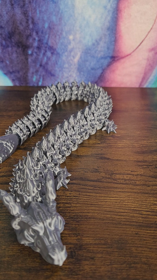 3D printed Articulated Bone Dragon - 55cm long - Various Colours