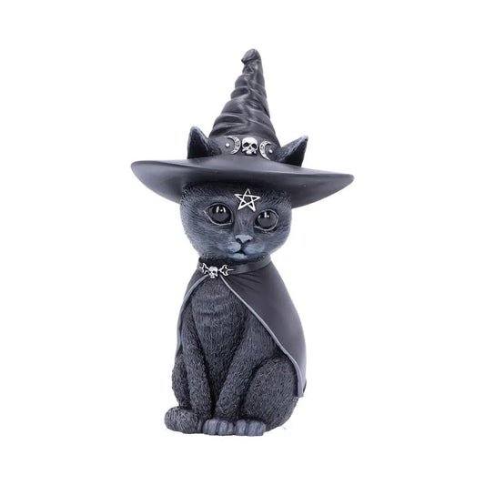 Purrah 13.5cm Purrah Witches Hat Occult Cat Figurine - figurine