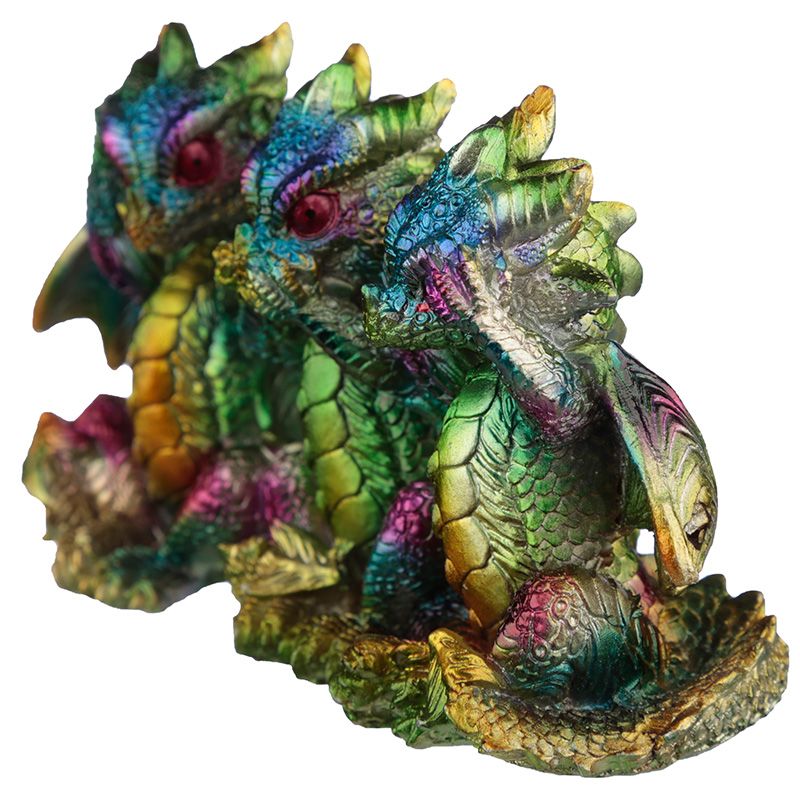 Rainbow Dragon Metallic Hear No See No Speak No Evil