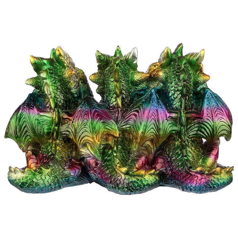 Rainbow Dragon Metallic Hear No See No Speak No Evil