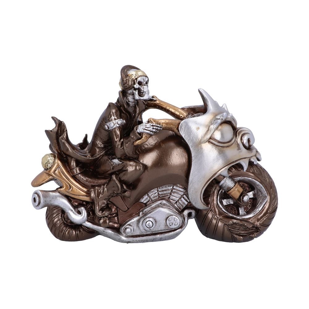 Rebel Rider Bronze 19cm Rebel Rider Bronze Skeleton Biker Figurine 19cm