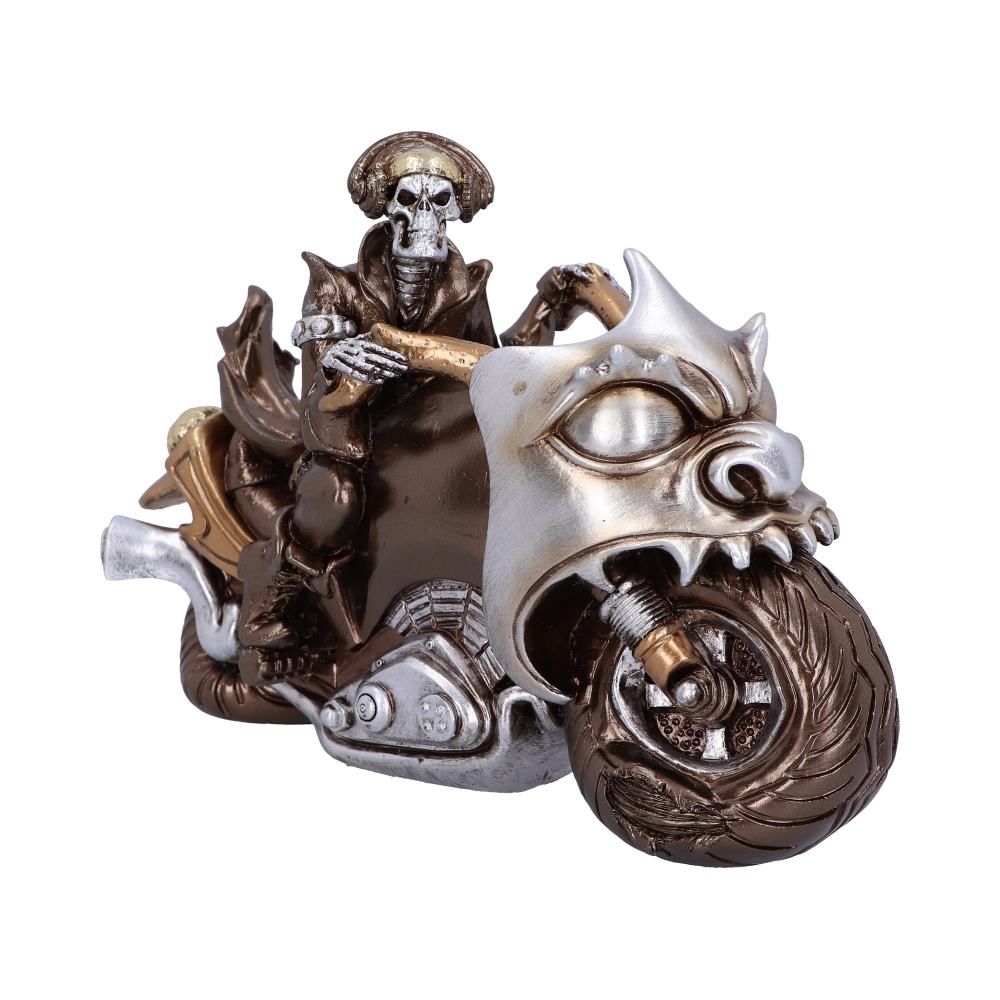 Rebel Rider Bronze 19cm Rebel Rider Bronze Skeleton Biker Figurine 19cm