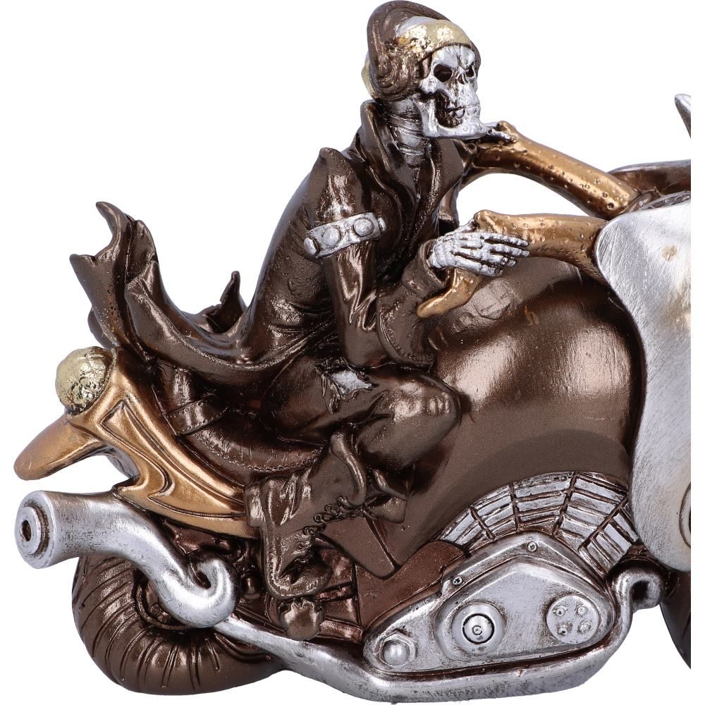 Rebel Rider Bronze 19cm Rebel Rider Bronze Skeleton Biker Figurine 19cm