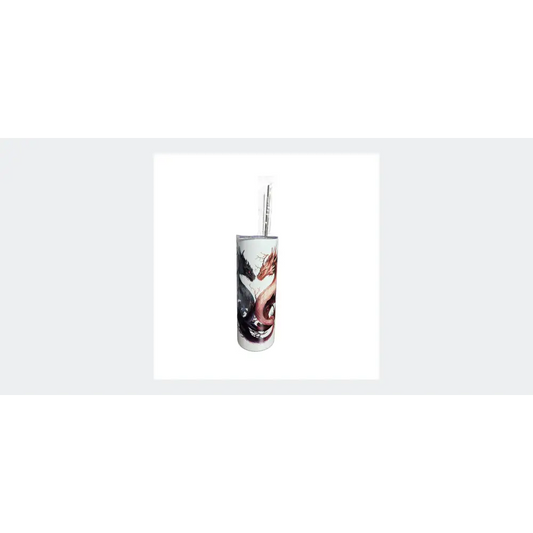 Red and Black Dragon Tumbler - handmade - sublimation - gift - flask