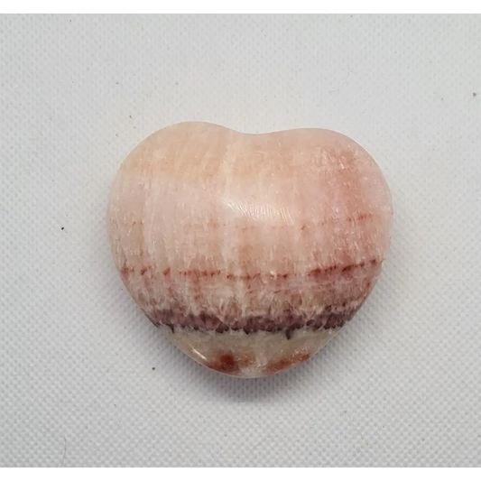 Red Vein Calcite Heart Carving Pork Stone Heart Carving,