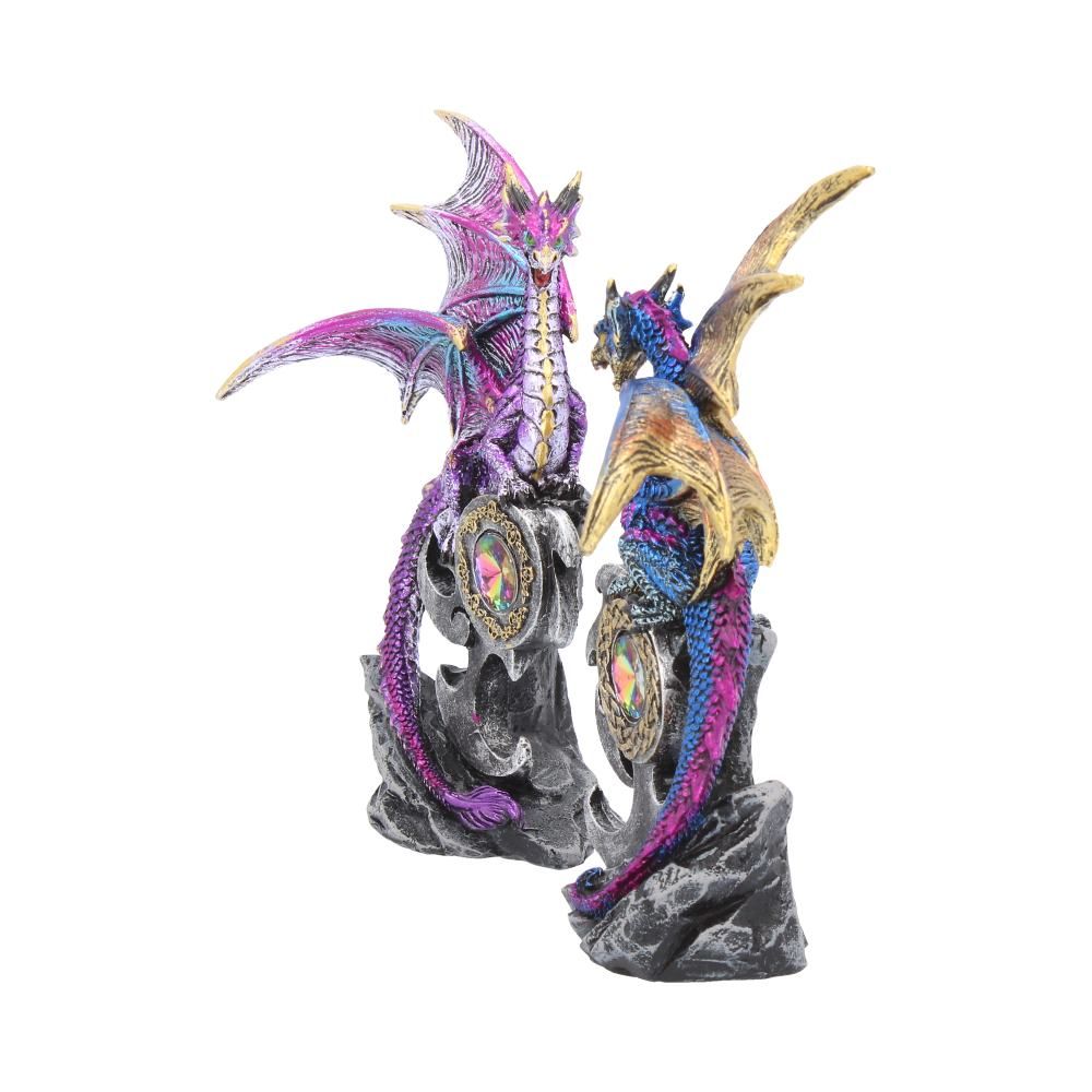 Realm Protectors (Set of 2) 15cm Realm Protectors Figurines Set of Two Fantasy Dragon Crystal Ornaments