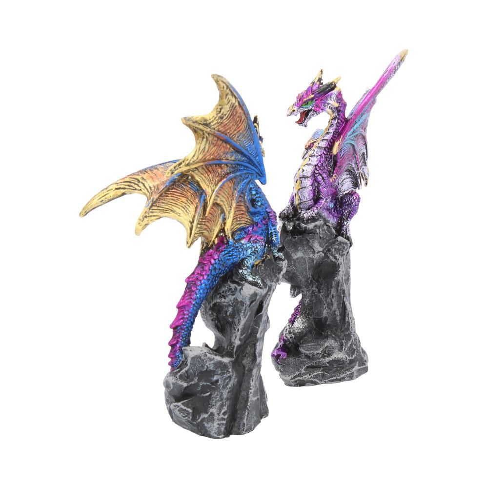 Realm Protectors (Set of 2) 15cm Realm Protectors Figurines Set of Two Fantasy Dragon Crystal Ornaments