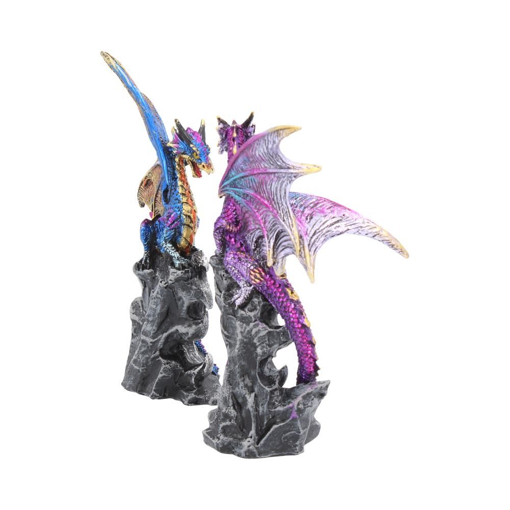 Realm Protectors (Set of 2) 15cm Realm Protectors Figurines Set of Two Fantasy Dragon Crystal Ornaments