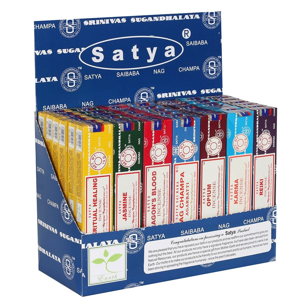 Satya incense sticks - Reiki, karma, opium, dragon's blood, jasmine, spiritual healing, nag champa