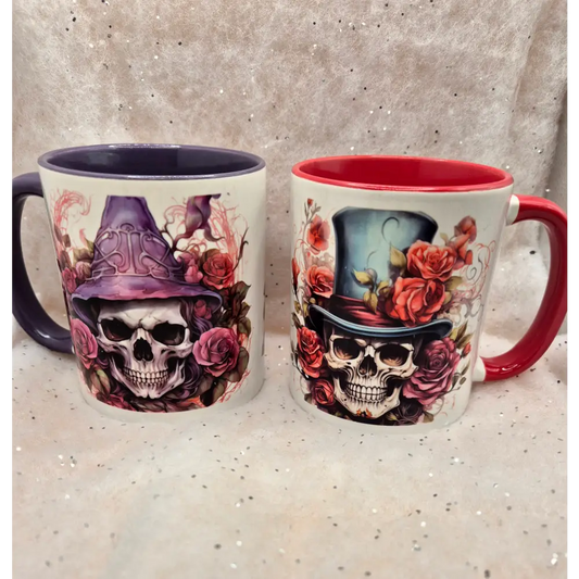 Skull with Hat Mug steampunk style choice of 2 - mug