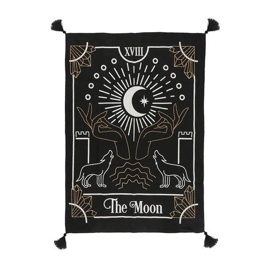 Small Moon Tarot Card Wall Tapestry - wall hanging