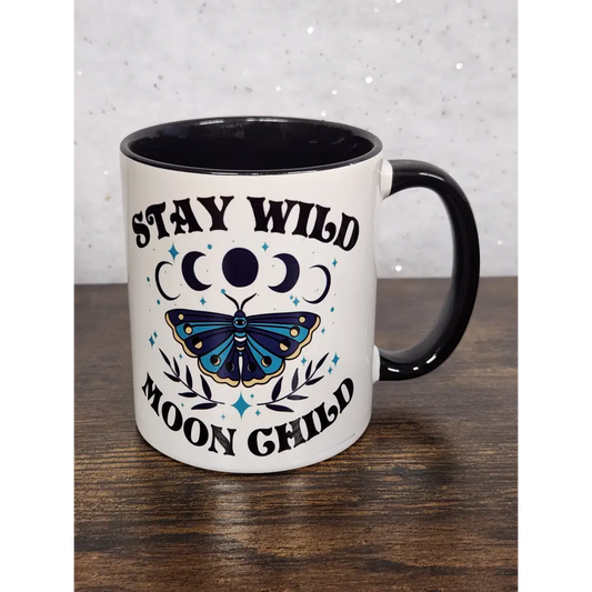 Stay Wild Moon Child Mug Mystical Witchy Mug For Her Celestial Moon Mug Witchy Gift Idea Crescent Moon Coffee Mug Boho