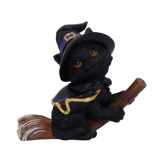 Tabitha 11cm Tabitha Small Witches Familiar Black Cat and Broomstick Figurine by NEMESIS NOW