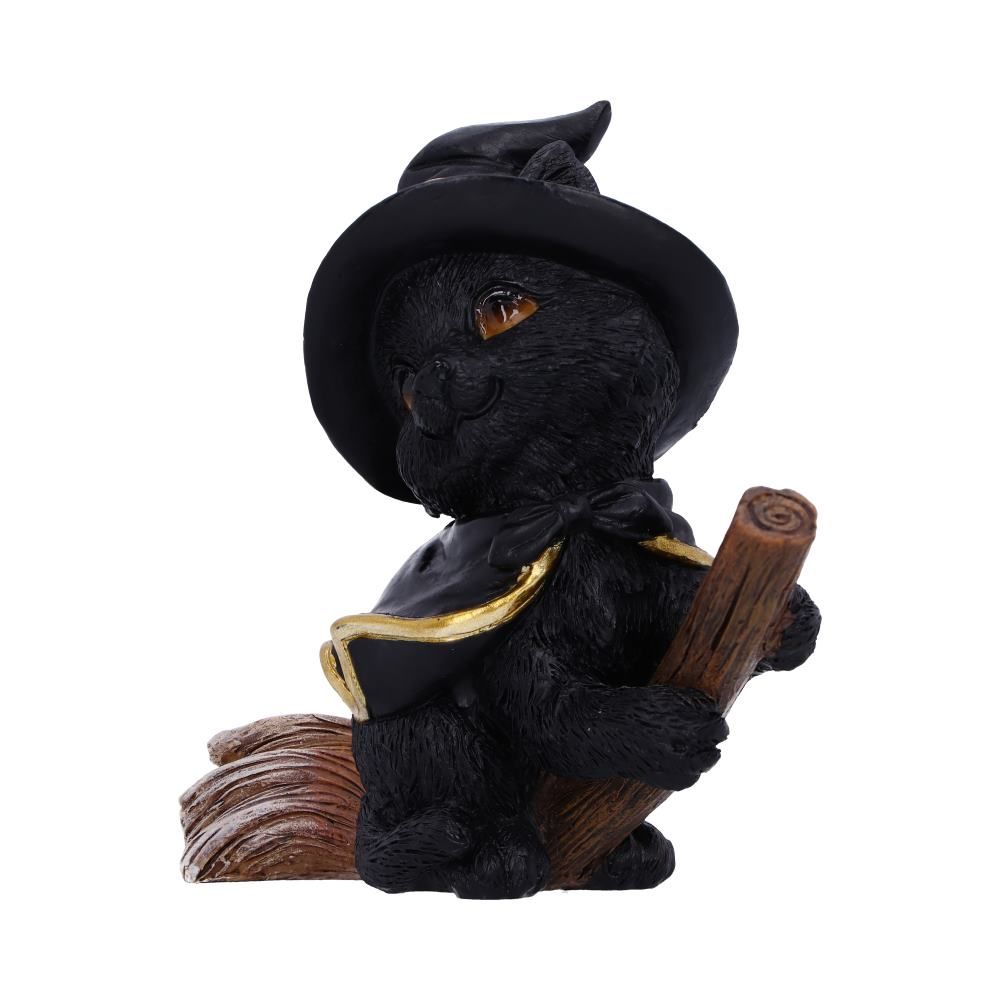 Tabitha 11cm Tabitha Small Witches Familiar Black Cat and Broomstick Figurine by NEMESIS NOW