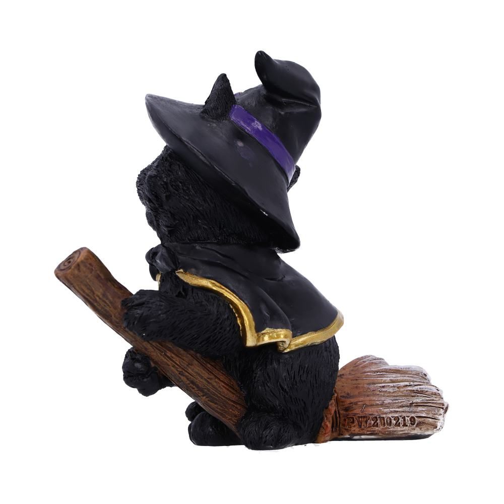 Tabitha 11cm Tabitha Small Witches Familiar Black Cat and Broomstick Figurine by NEMESIS NOW