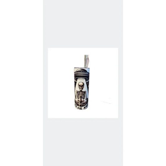Take Me Away Skeleton and UFO Flying Saucer 20oz Hot and Cold Tumbler - can be personalised - flask