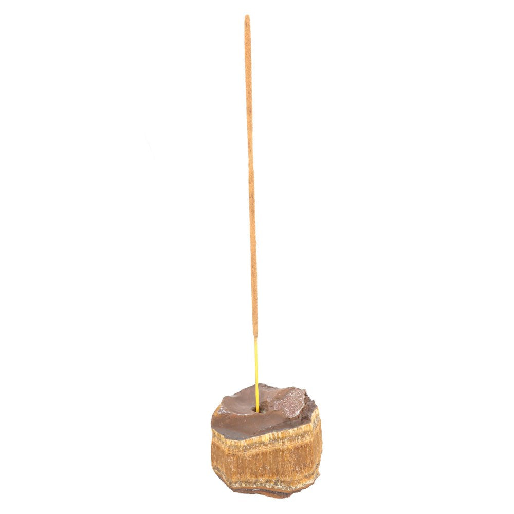 TIGER'S EYE CRYSTAL INCENSE STICK HOLDER