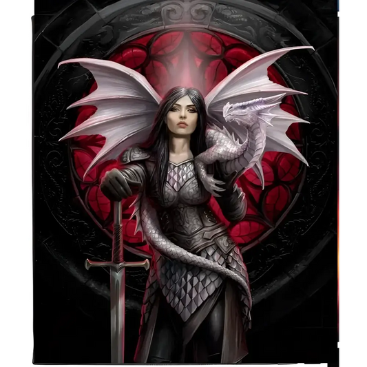 Valour by Anne Stokes - 10’’ x 7.5’’ Canvas on a wooden back-frame