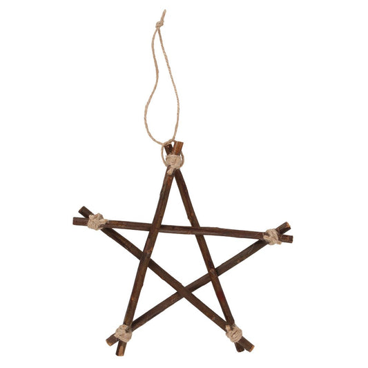 20CM WILLOW BRANCH PENTAGRAM