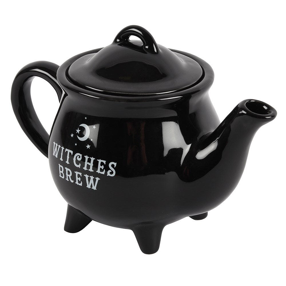 WITCHES BREW BLACK CERAMIC TEA POT