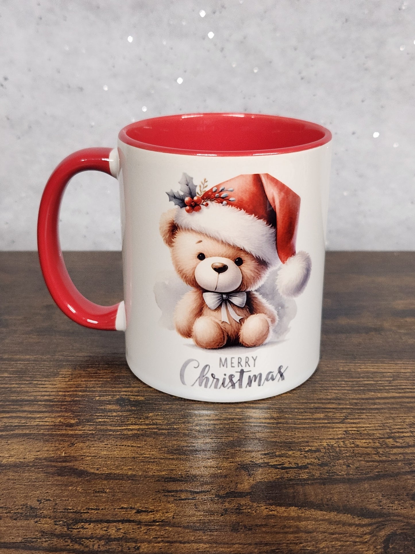 A cute Christmas Teddy Bear/Snowman Mug