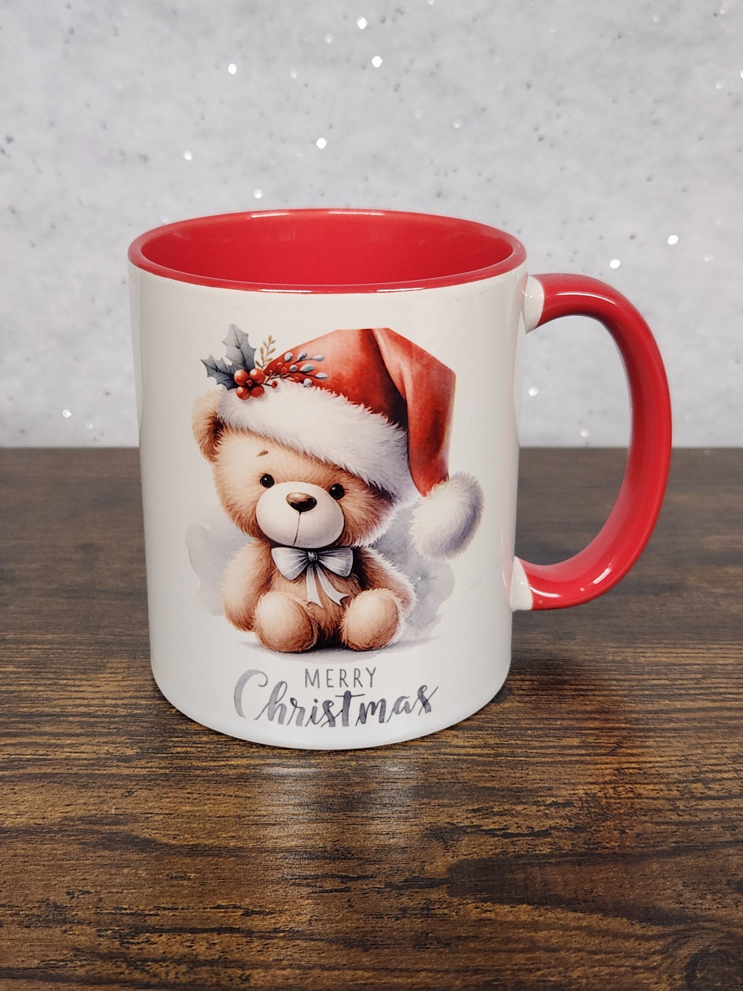 A cute Christmas Teddy Bear/Snowman Mug