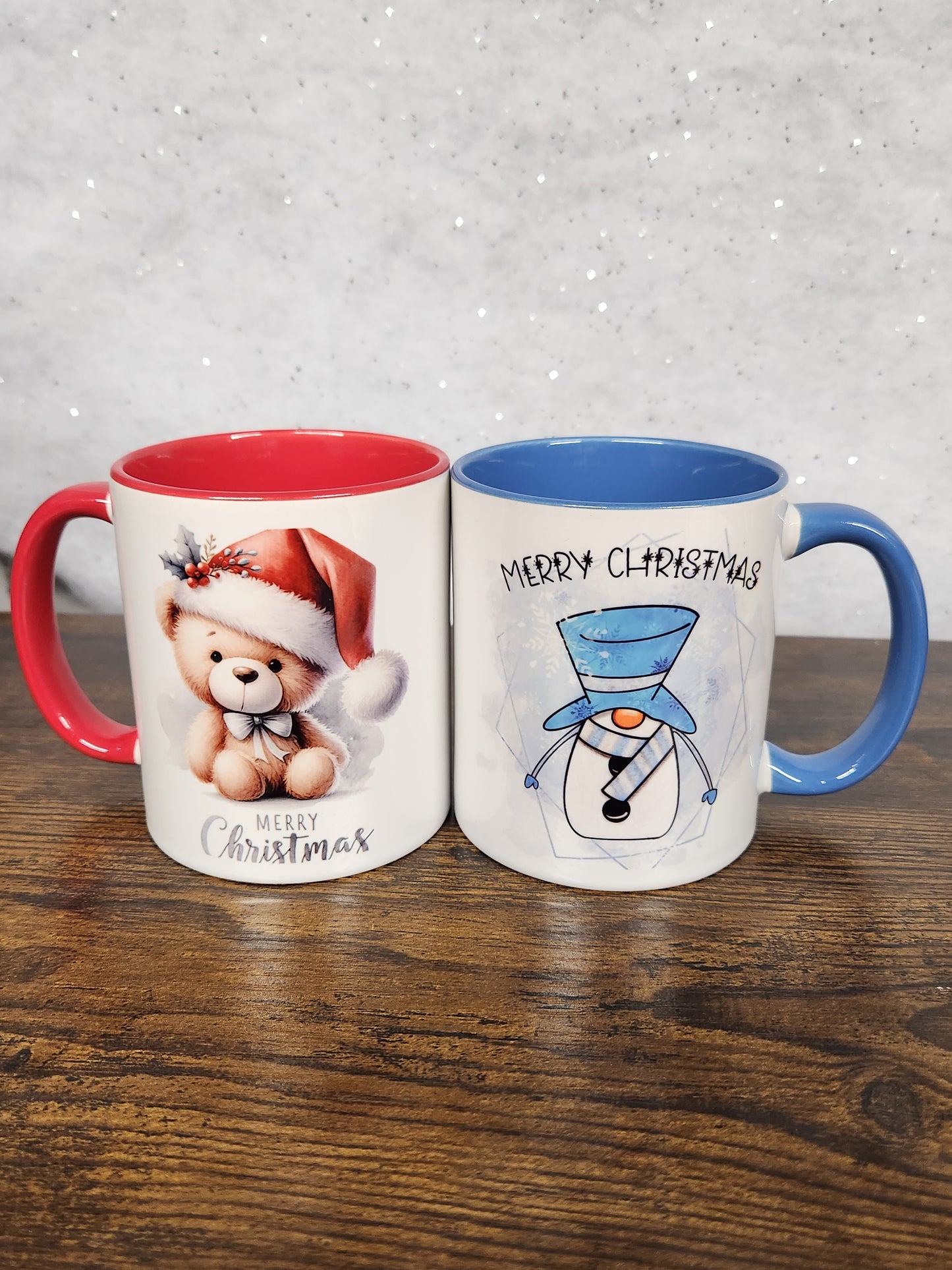 A cute Christmas Teddy Bear/Snowman Mug