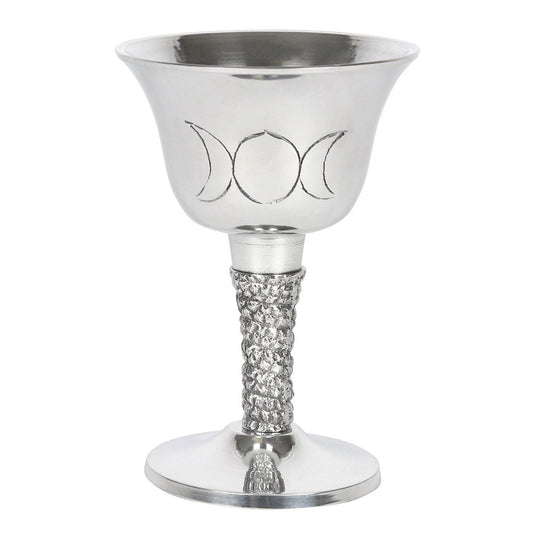 Silver Metal Triple Moon Chalice