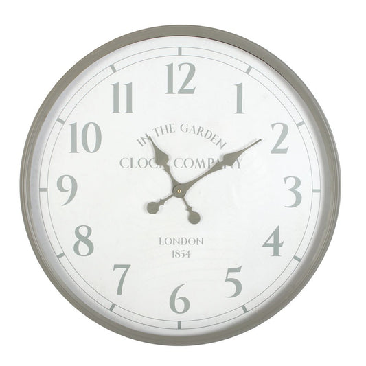 Grey Garden Clock with Glass