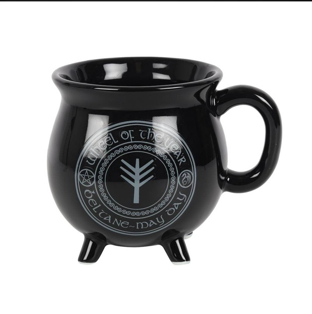 Beltane Colour Changing Cauldron Mug by Anne Stokes