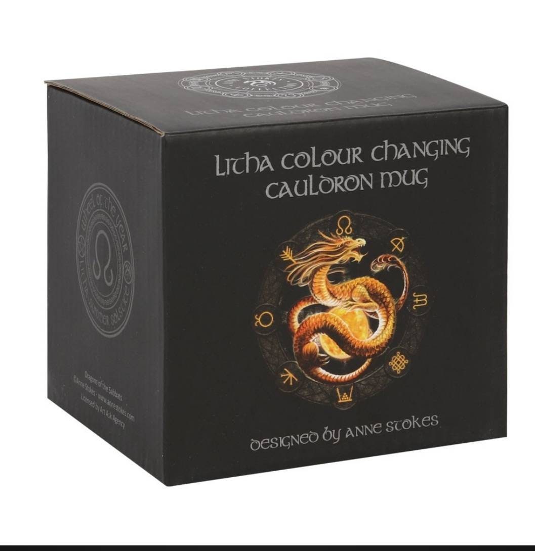 Litha colour changing cauldron mug by Anne Stokes