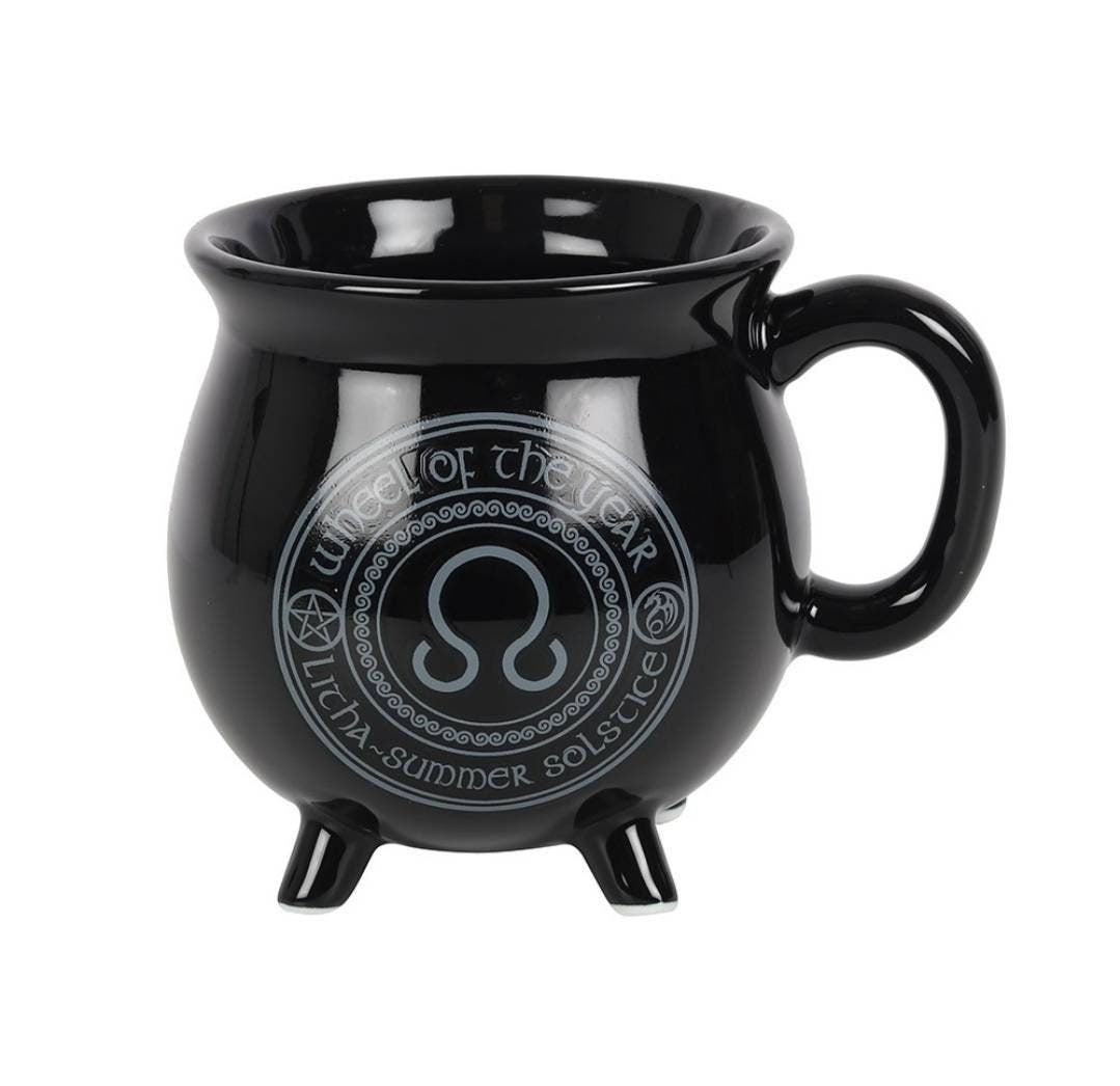 Litha colour changing cauldron mug by Anne Stokes