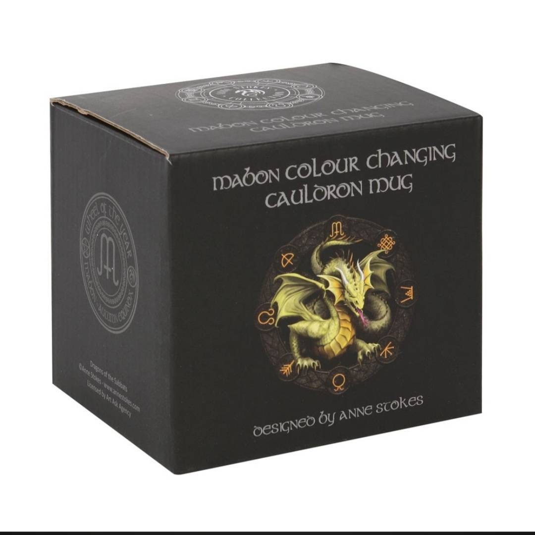 Mabon colour changing cauldron mug by Anne Stokes