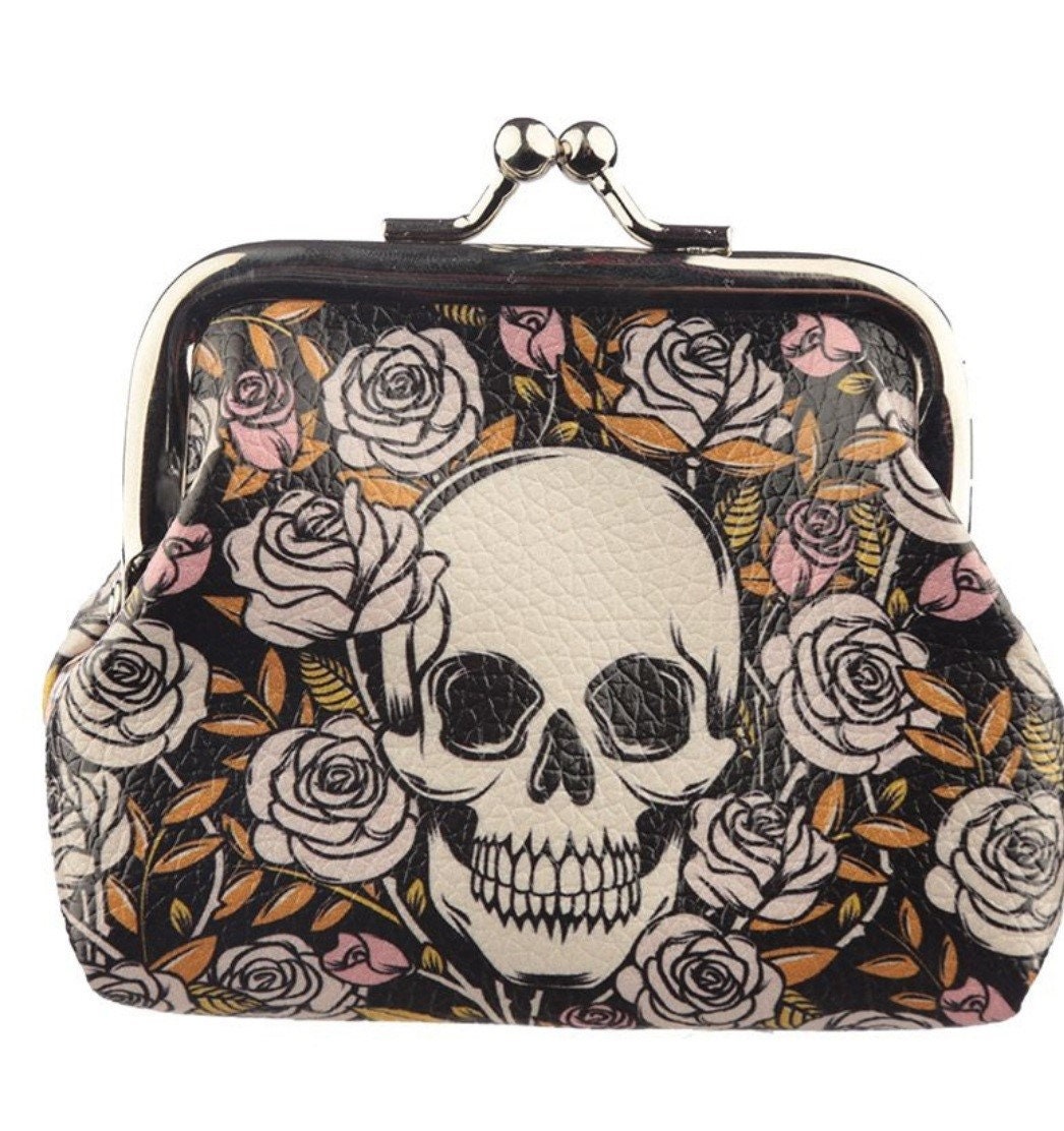 Skulls and Roses Tic Tac Purse