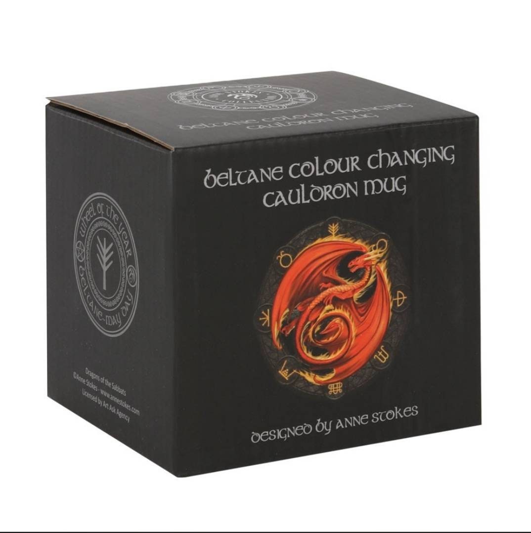 Beltane Colour Changing Cauldron Mug by Anne Stokes