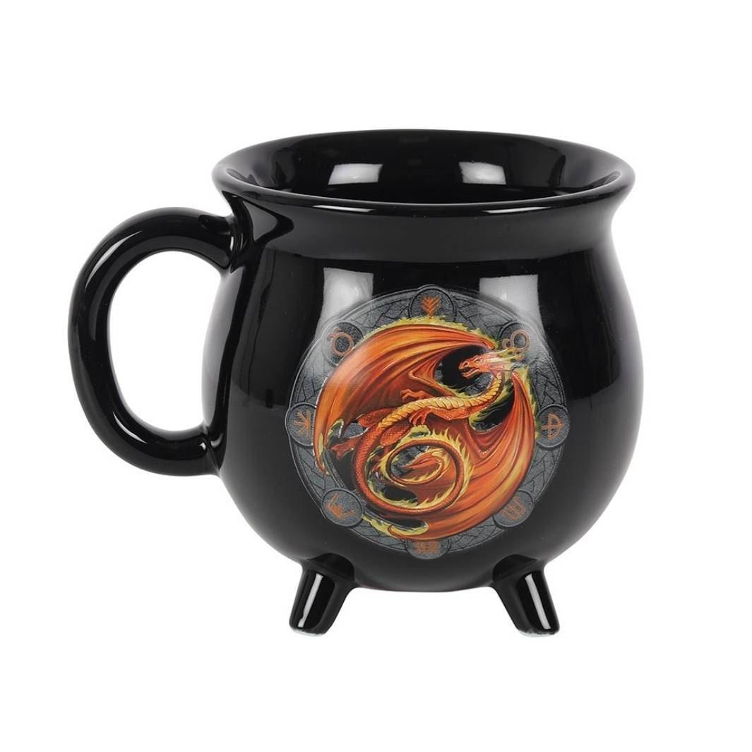 Beltane Colour Changing Cauldron Mug by Anne Stokes