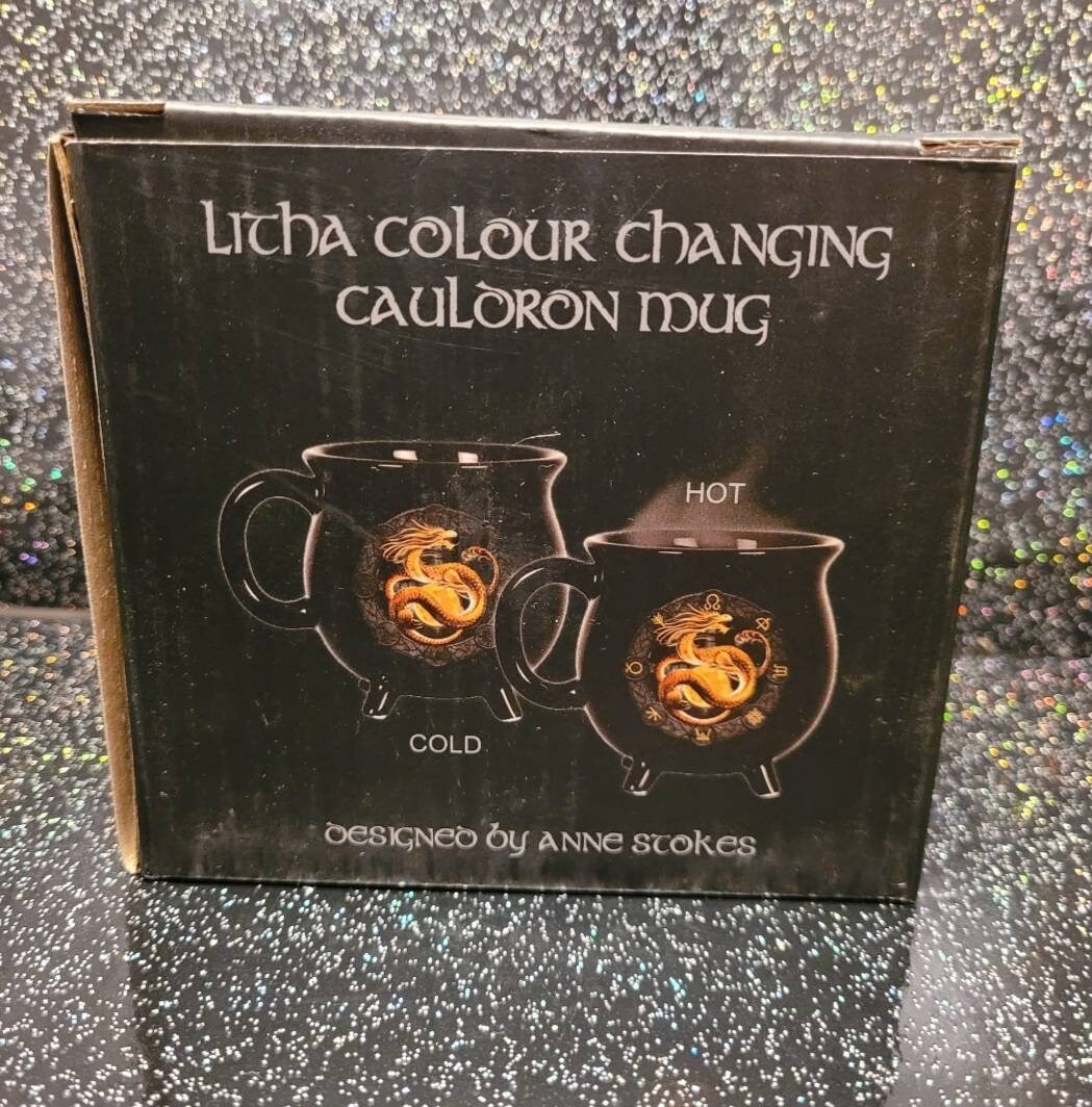 Litha colour changing cauldron mug by Anne Stokes