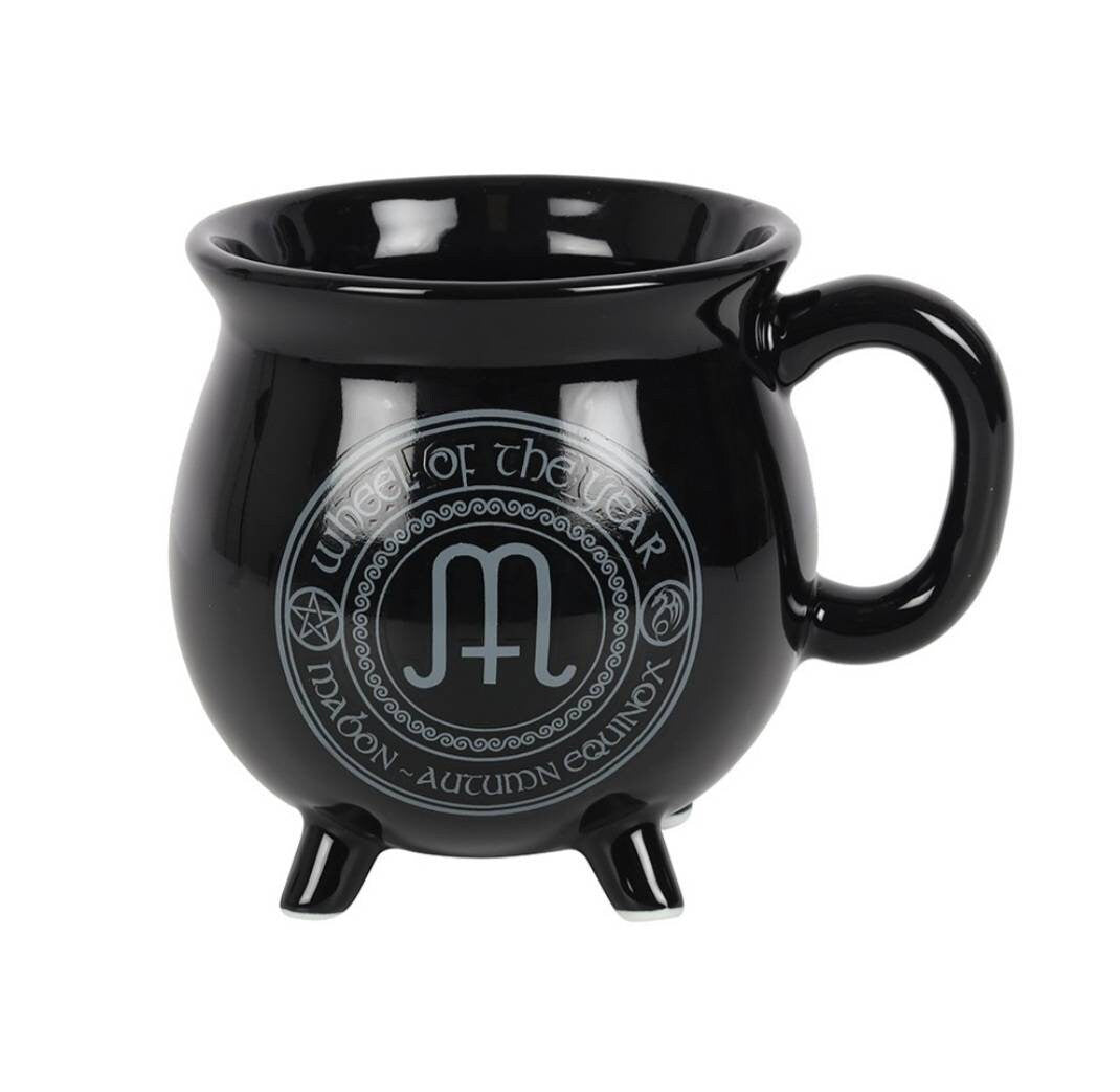 Mabon colour changing cauldron mug by Anne Stokes