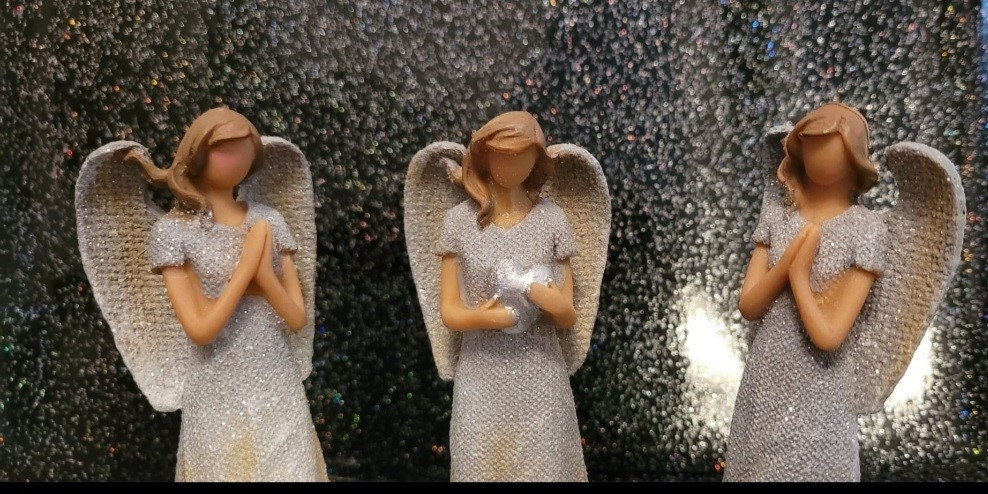 A Lovely Set of three Glitter Angels